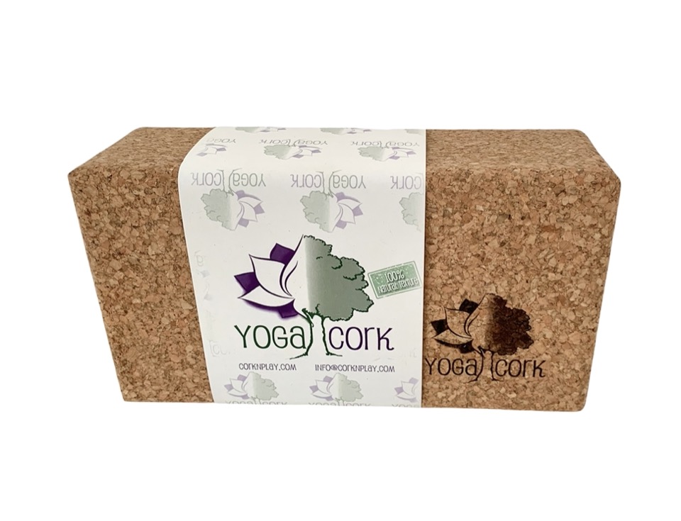 Cork Yoga Block - Navy - To elevate your Yoga Practice & improve alignment